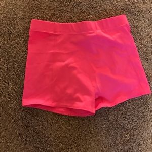 pink spandex under shorts